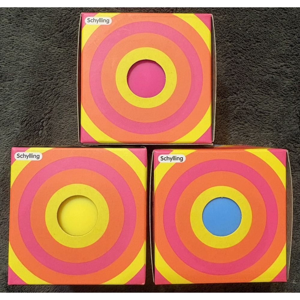 (Lot of 3) Nee Doh Color Change Squish Stress Ball Pink Blue Yellow NeeDoh NIB